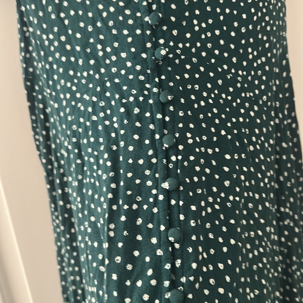 Polly size small Green Polka Dot Midi Dress - Picture 5 of 5